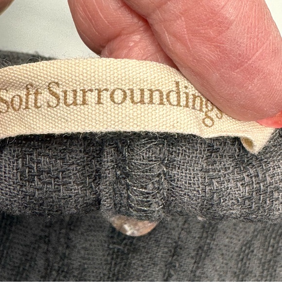 Soft Surroundings Ellis Top Women's Tunic Button Front Grey/Black S‎ Pockets - Picture 9 of 11